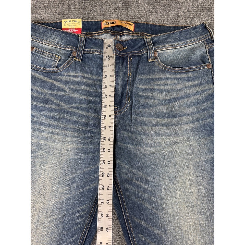 SEVEN7 Jeans Mens 36x34 Straight Fit Medium St James 4 Way Stretch Denim NWT - Picture 4 of 13